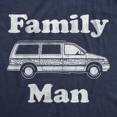 Мужские футболки Crazy Dog T-Shirts, Inc. Mens Funny T Shirts Family Man Sarcastic Station Wagon Graphic Novelty Tee for Men - Crazy Dog Men's T Shirt Gift for Dad Navy L — фото 2