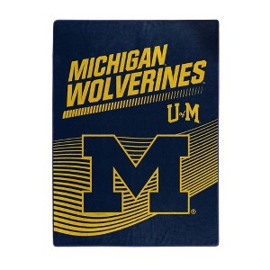 NCAA Michigan Wolverines 60" x 80" Raschel Throw Blanket - 1 of 4