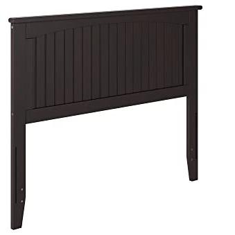 Espresso Full Wood Headboard with Attachable Charger