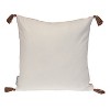 HomeRoots 18" Pink and Orange Cotton Throw Pillow with Tassels - 4 of 4