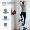 NAYSAYE Portable 3 Layer Step Ladder with Safety Buckle Wide Anti Slip Pedals and Stable Steel Frame, Gray, 21.06"*3"*46.65" - 3 of 4