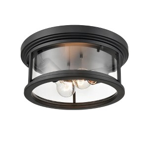 Millennium Lighting Bresley 2 - Light Flush Mount in  Powder Coated Black - 1 of 4