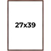 PosterPalooza | Classic Modern Brown Picture Frame - UV Acrylic, Foam Board Backing, Hanging Hardware - 2 of 4