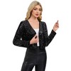 Anna-Kaci Women's Sequin Open Front Cardigan with Long Sleeves and Cropped Fit - 2 of 4
