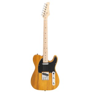 TopComfy Toy Guitars and String Instruments Maple Fingerboard Guitar Pickup Transparent With Accessories For Kids, Yellow, 41.34"*16.93"*3.35" - 1 of 4