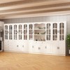 FUFU&GAGA 173.2"W Multifunctional Tempered Glass Cabinet Modular Storage Cabinet Closet Bookshelf - 3 of 4