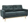NicBex Modern Tufted Upholstered Loveseat Sofa Couch with Wooden Legs,2-Seat Lounge Sofa for Living Room,Apartment - 3 of 4