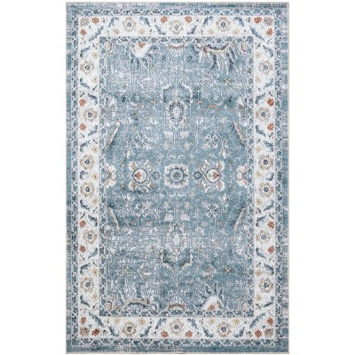 Nourison Astra Machine Washable Vintage Bordered Indoor Rug