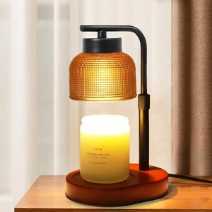 FAAYFIAN Adjustable Candle Warmer Lamp with Timer,Wood Base Metal Shade,Birthday Gifts for Women Mom - 1 of 4