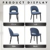 Set of 2/4/6 Modern Upholstered Dining Chairs – 300lb Capacity, Curved Backrest & Sturdy Wood Legs for Kitchen, Cafe, or Living Room - 3 of 4