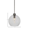 Toltec Lighting Kimbro 1 - Light Pendant in  Brushed Nickel with 11.75" Clear Bubble Shade - 2 of 2