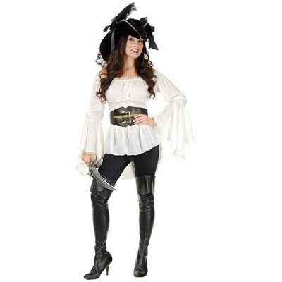 Fun Costumes Women's White Pirate Shirt