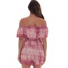 Riviera Sun Womens Tie Dye Off-Shoulder Rayon Crepe Printed Romper for Women - 3 of 3