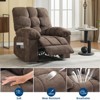 RONSHIN Wide Comfort Recliner with Massage & Heat,Overstuffed Breathable Fabric Rocking Chair,Ergonomic Recliner with Remote Control & 2 Side Pockets - 3 of 4