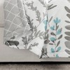 50"x60" Aprile Single Throw Blanket Blue - Lush Décor: Reversible, Soft Microfiber, Floral & Trellis Design - 3 of 4