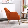 KTMBDW Modern Accent Chair, Velvet Armchair with Cozy Soft Padded for Living Room, Bedroom, Office - 3 of 4