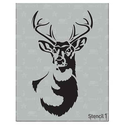 8.5"x11" Antlered Deer Stencil - Stencil1