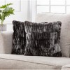 Chanasya Ruched Faux Fur Throw Pillow Covers - 2 Pieces - 18" x 18” - 2 of 4