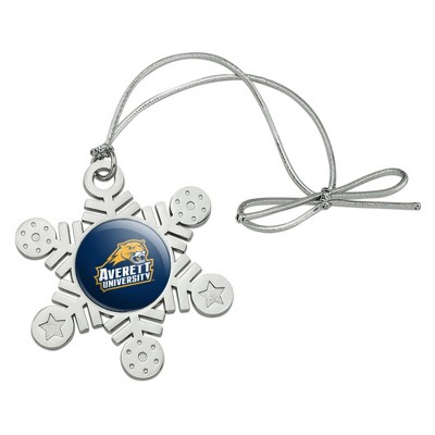 Averett University Cougars Logo Metal Snowflake Christmas Tree Holiday Ornament