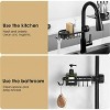 LunaLulinlk Kitchen Sink Sink Sponge Holder Adjustable Detachable Faucet Rack, Stainless Steel Faucet Rack for Soap, Shampoo, Shower Caddy Shelf - 4 of 4