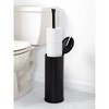 Three Roll Smart Accessories NeverRust Toilet Paper Holder Black - Zenna Home: Freestanding, Aluminum, Matte Finish - 3 of 4