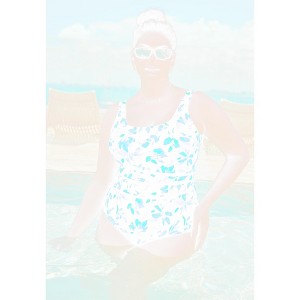 Swimsuits for All Chlorine Resistant Spliced Tank One Piece Swimsuit (Plus Sizes Available) - 1 of 4
