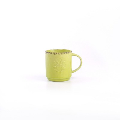 Foodesign Colors of Italy Green Stoneware Mug, Set of 4