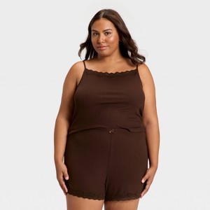 Women's Variegated Rib Tank and Shorts Pajama Set - Auden™ - 1 of 3