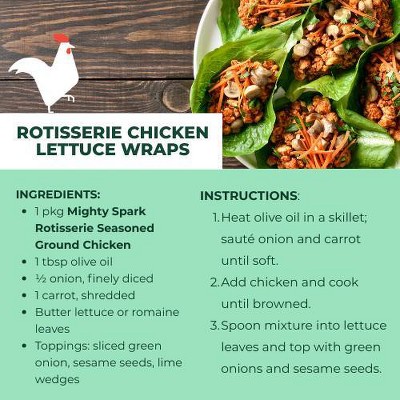 Mighty Spark Rotisserie Seasoned Ground Chicken - 16oz