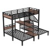 KTMBDW Bunk Bed for Kids, Metal Bunk Bed with Guardrails, Ladder & Storage, Easy to Assemble (Black) - 4 of 4