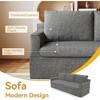 JUJABU 3-Seater 93" Slipcovered Upholstered Sofa with Removable Cover - 4 of 4