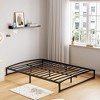 Low Bed Frame Full Size, 6-Inch Heavy Duty Metal Platform, No Box Spring Required, Noise-Free, Non-Slip, Easy Assembly, White - 3 of 4