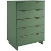 Sapphtopaz Modern Dresser with Drawers Elegant Vertical Textured Closet Organizer with Golden Metal Handles Dressers for Bedroom - 2 of 4