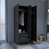 NicBex 71.14"H Armoire Wardrobe Closet Storage Cabinet with 3 Doors & Shelves & 2 Inner Drawers for Bedroom - 4 of 4