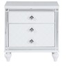 NicBex Contemporary Nightstand with Mirror Frame Accents Bedside Table with 2 Drawers and 1 Hidden Drawer End Table for Living Room, Bedroom - 3 of 4