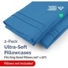 Ultra Soft Solid Pillowcases Set of 2 - Breathable & Comfortable Pillow Covers - CGK Linens - 2 of 4
