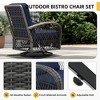 UPHA Wicker Outdoor Rocking & Swivel Chair 4-Piece Set with Cushions - 3 of 4