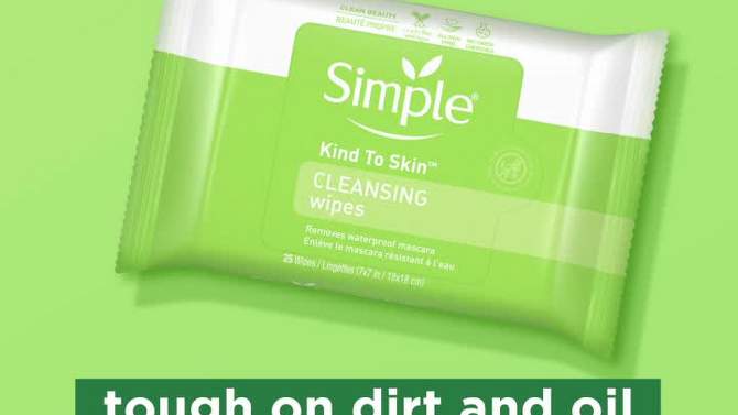 Simple Kind to Skin Facial Wipes - Unscented - 25ct, 2 of 15, play video