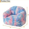Oversized Bean Bag Chair with Armrest & Backrest - Plush Faux Fur Memory Foam Lounger, Ergonomic Large Beanbag Sofa for Adults, Gaming Chair - 3 of 4