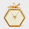 14K Gold Dipped Cubic Zirconia Rondelle Initial Necklace - A New Day™ Gold - 3 of 4