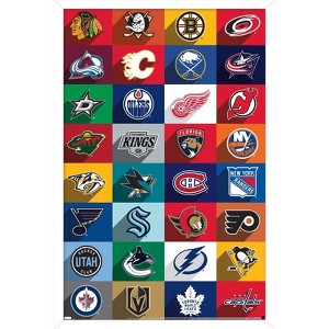 Trends International NHL League - Logos 24 Framed Wall Poster Prints - 1 of 4