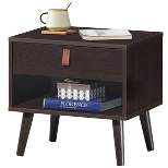 Costway Nightstand Sofa Side End Table Bedside Table Drawer Storage