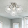 Livex Lighting Downtown 3 - Light Semi-Flush Mount in  Brushed Nickel - 2 of 4