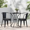VYNXARIA 3-Piece Bistro Set - Perfect for Cozy Outdoor Moments,Black - 2 of 4
