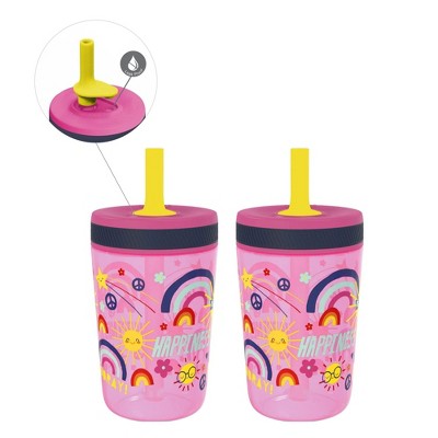 LunaLulinlk 15oz Toddler Cups For Travel or At Home, Durable Plastic Sippy Cups With Leak-Proof Design is Perfect For Kids (Starpower)