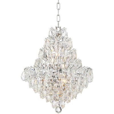 Vienna Full Spectrum Chrome Chandelier 16 1/2" Wide Modern Crystal 10-Light Fixture for Dining Room House Foyer Entryway Bedroom