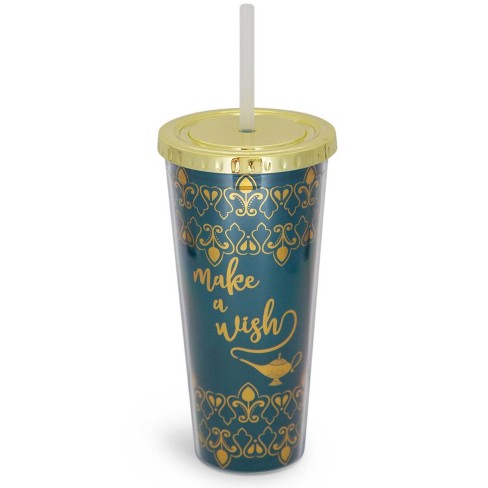 Seven20 Disney Aladdin make A Wish Reusable Carnival Cup With Lid And  Straw