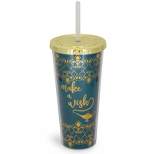 Seven20 Disney Aladdin "Make A Wish" Reusable Carnival Cup with Lid and Straw | Holds 16 Ounces