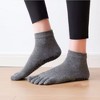 Anna-Kaci Women's 2-Pack Five-Toe Non-Slip Ankle Socks with Grip Soles for Yoga Pilates and Barefoot Stability - 2 of 2