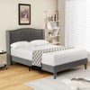 Infans Queen Upholstered Platform Bed Frame W/ Button Tufted Headboard Noise-free - 3 of 4